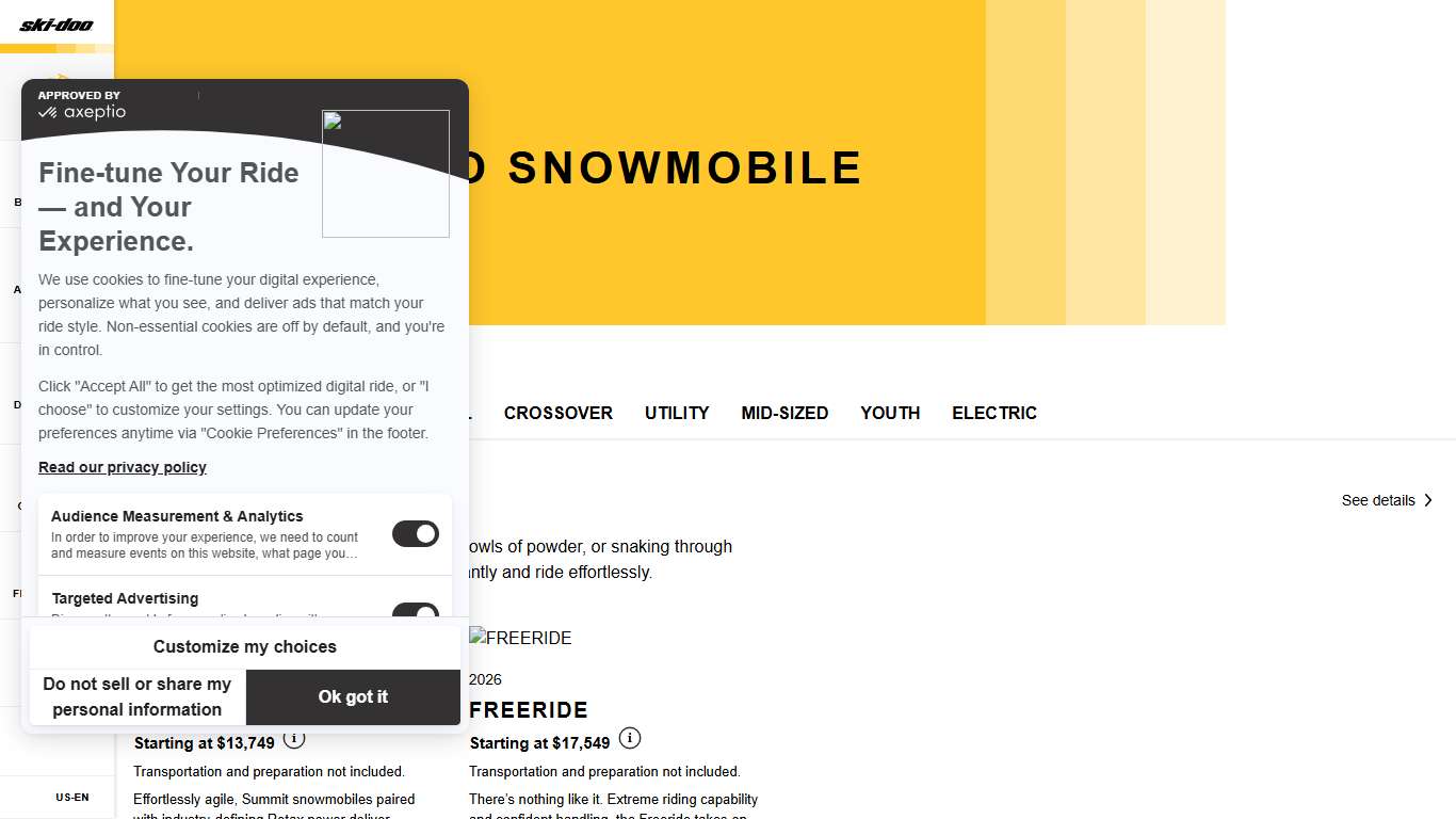 New 2026 Snowmobile models - Ski-Doo